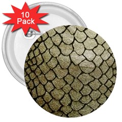 Snake Print 3  Buttons (10 Pack)  by NSGLOBALDESIGNS2