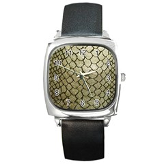 Snake Print Square Metal Watch by NSGLOBALDESIGNS2