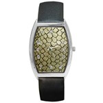 Snake print Barrel Style Metal Watch Front