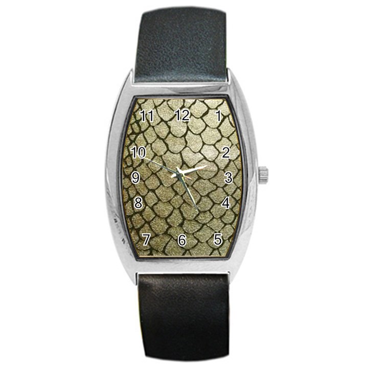 Snake print Barrel Style Metal Watch