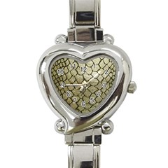 Snake Print Heart Italian Charm Watch by NSGLOBALDESIGNS2