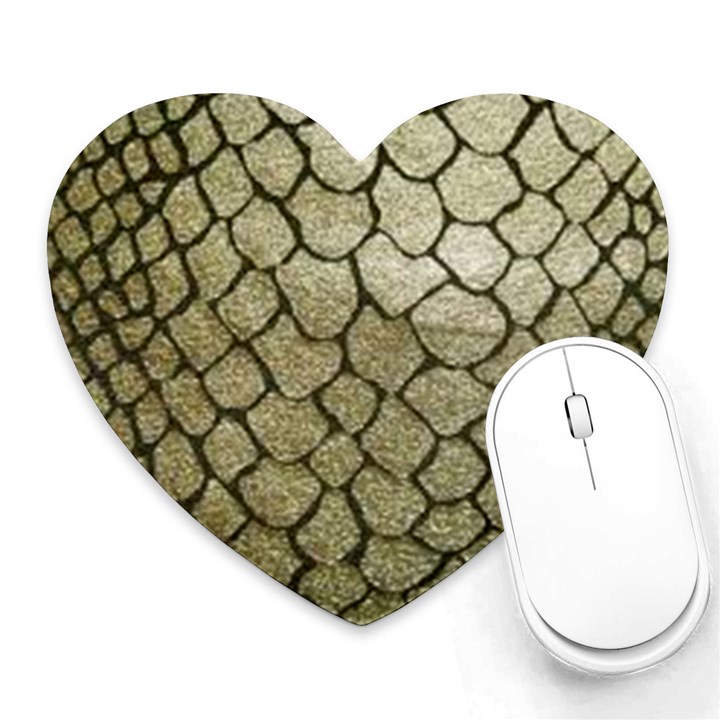 Snake print Heart Mousepads