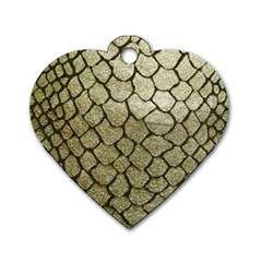 Snake Print Dog Tag Heart (one Side) by NSGLOBALDESIGNS2