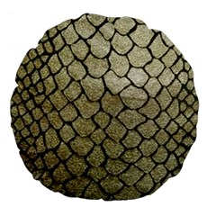 Snake Print Large 18  Premium Flano Round Cushions by NSGLOBALDESIGNS2