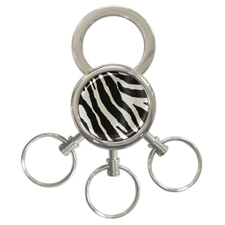 Zebra print 3-Ring Key Chains