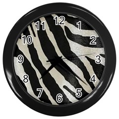 Zebra Print Wall Clock (black) by NSGLOBALDESIGNS2