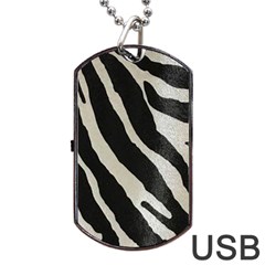 Zebra Print Dog Tag Usb Flash (one Side) by NSGLOBALDESIGNS2