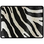 Zebra print Double Sided Fleece Blanket (Large)  80 x60  Blanket Front