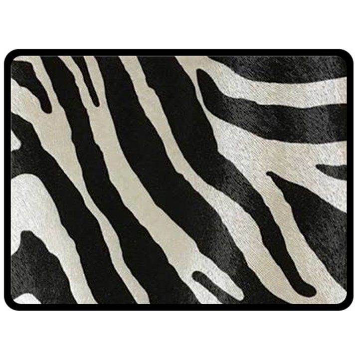 Zebra print Double Sided Fleece Blanket (Large) 