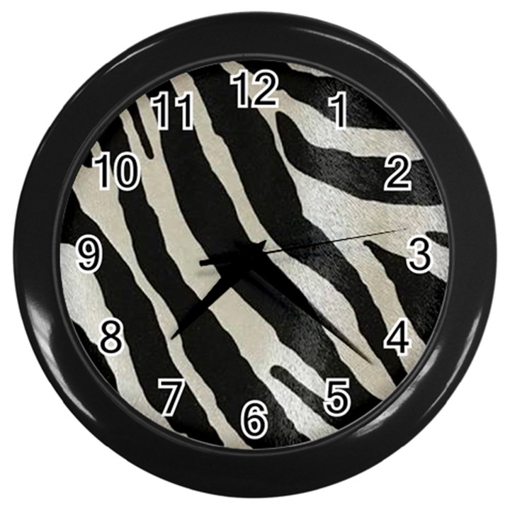 Zebra print Wall Clock (Black)