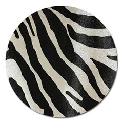 Zebra Print Magnet 5  (round) by NSGLOBALDESIGNS2