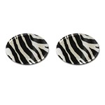 Zebra print Cufflinks (Oval) Front(Pair)