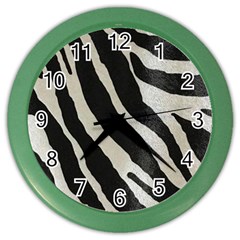 Zebra Print Color Wall Clock by NSGLOBALDESIGNS2