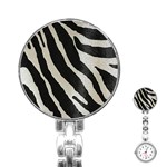 Zebra print Stainless Steel Nurses Watch Front