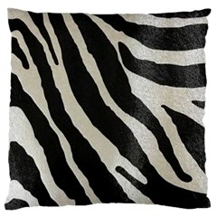 Zebra Print Large Flano Cushion Case (two Sides) by NSGLOBALDESIGNS2