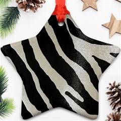 Zebra Print Ornament (star) by NSGLOBALDESIGNS2