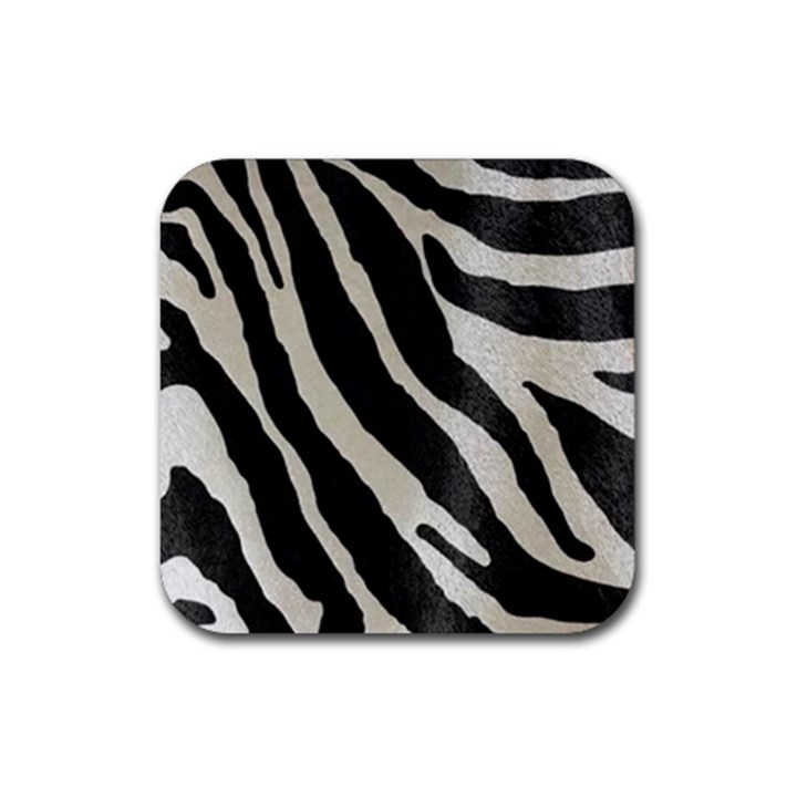 Zebra print Rubber Coaster (Square) 