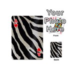 Zebra print Playing Cards 54 (Mini) Front - HeartA