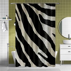 Zebra Print Shower Curtain 48  X 72  (small)  by NSGLOBALDESIGNS2