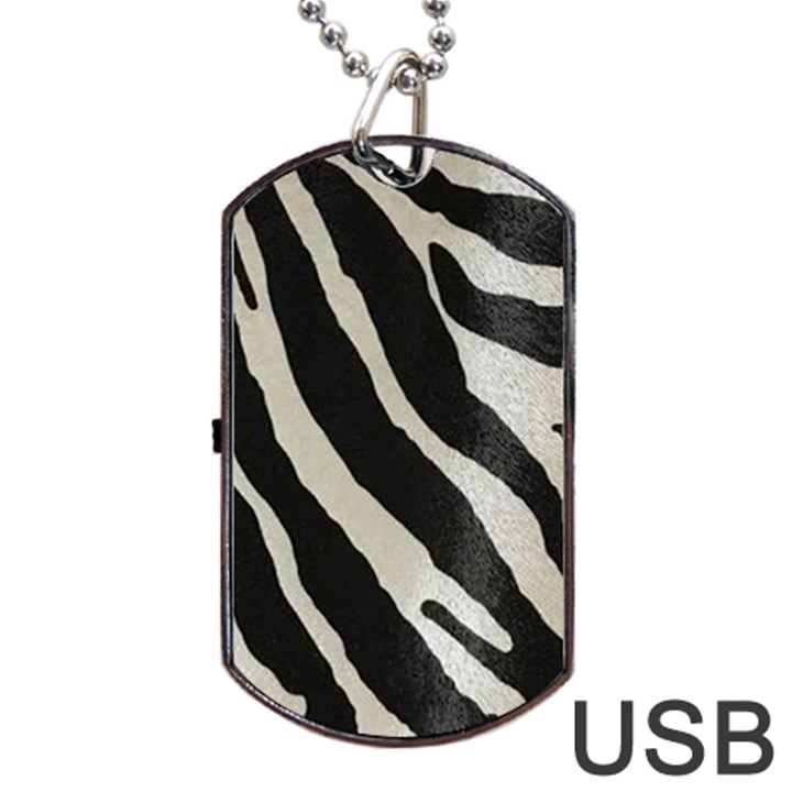 Zebra print Dog Tag USB Flash (Two Sides)