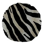 Zebra print Large 18  Premium Round Cushions Front