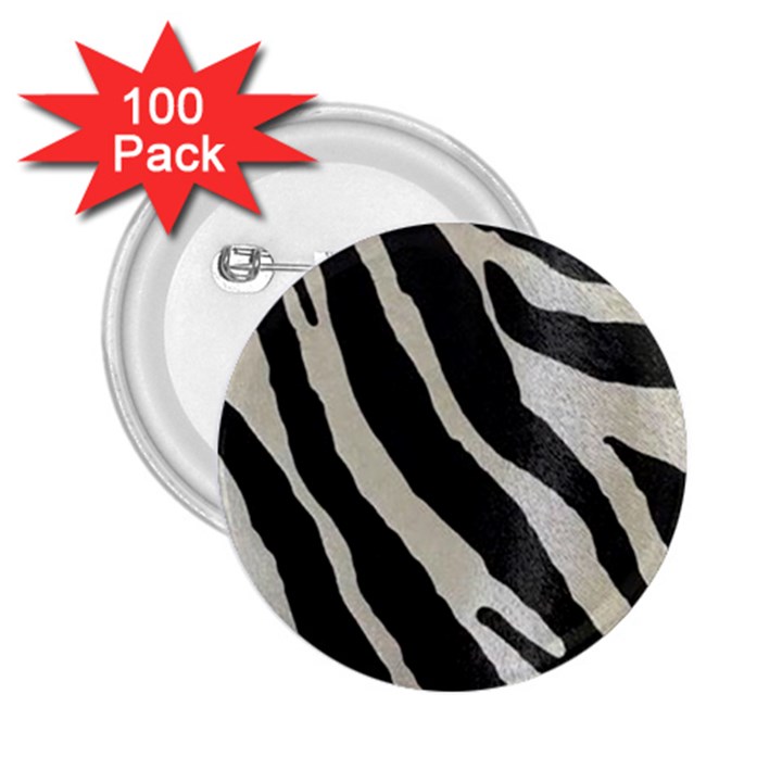 Zebra print 2.25  Buttons (100 pack) 