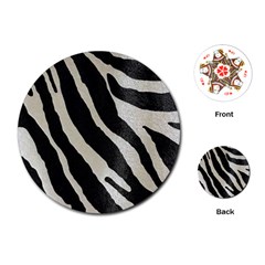 Zebra Print Playing Cards (round) by NSGLOBALDESIGNS2