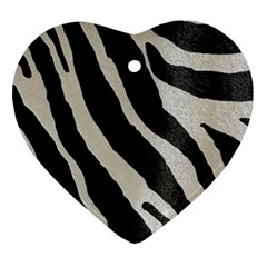 Zebra Print Ornament (heart) by NSGLOBALDESIGNS2