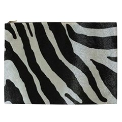 Zebra Print Cosmetic Bag (xxl) by NSGLOBALDESIGNS2