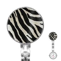 Zebra Print Stainless Steel Nurses Watch by NSGLOBALDESIGNS2