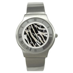 Zebra Print Stainless Steel Watch by NSGLOBALDESIGNS2