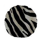 Zebra print Standard 15  Premium Round Cushions Front