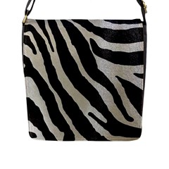 Zebra Print Flap Closure Messenger Bag (l) by NSGLOBALDESIGNS2