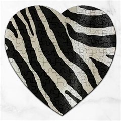 Zebra Print Jigsaw Puzzle (heart) by NSGLOBALDESIGNS2