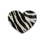 Zebra print Heart Coaster (4 pack)  Front