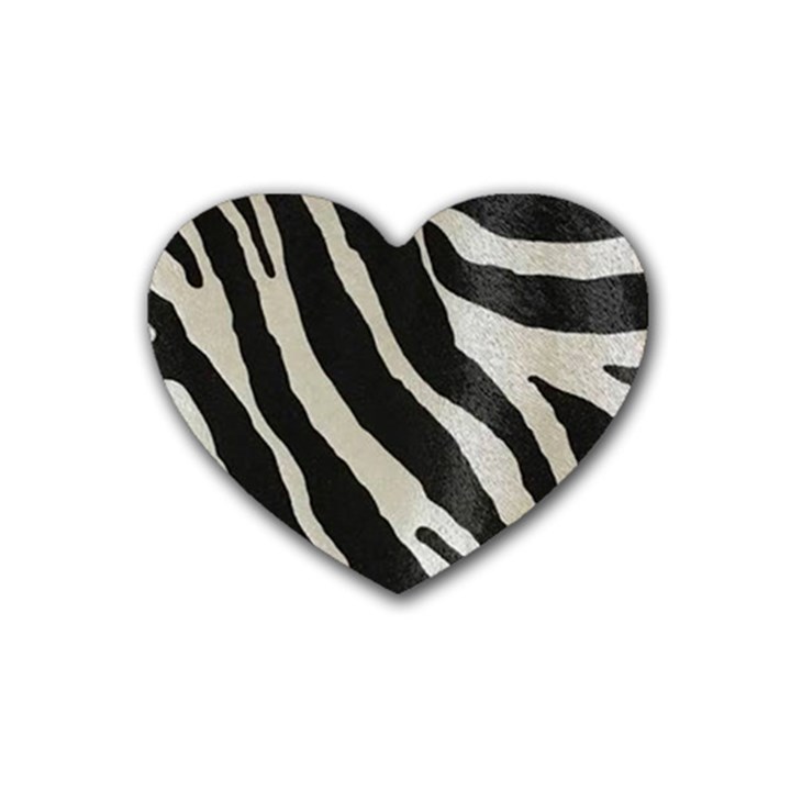 Zebra print Heart Coaster (4 pack) 