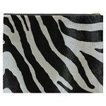 Zebra print Cosmetic Bag (XXXL) Back