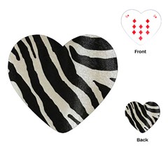 Zebra Print Playing Cards (heart) by NSGLOBALDESIGNS2