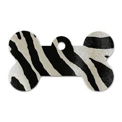 Zebra Print Dog Tag Bone (two Sides) by NSGLOBALDESIGNS2