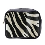 Zebra print Mini Toiletries Bag (Two Sides) Front