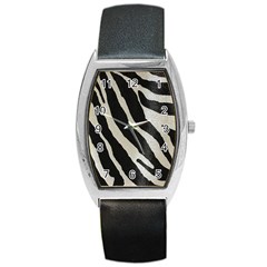 Zebra 2 Print Barrel Style Metal Watch by NSGLOBALDESIGNS2