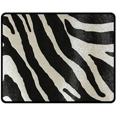 Zebra 2 Print Double Sided Fleece Blanket (medium)  by NSGLOBALDESIGNS2