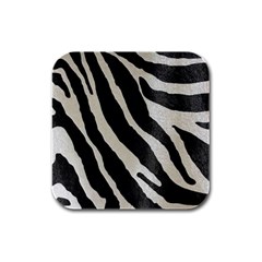 Zebra 2 Print Rubber Square Coaster (4 Pack)  by NSGLOBALDESIGNS2