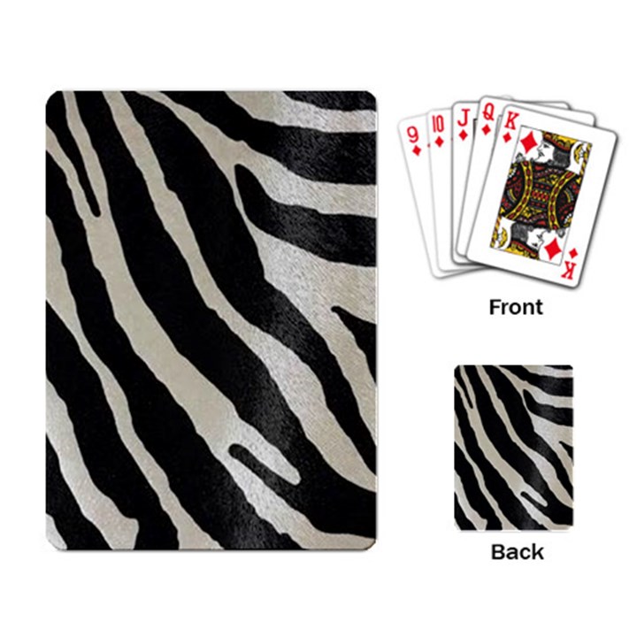 Zebra 2 print Playing Cards Single Design