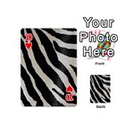 Zebra 2 print Playing Cards 54 (Mini) Front - Heart10