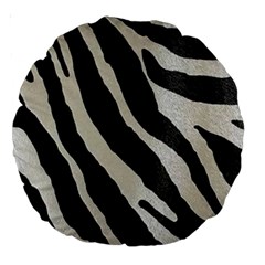 Zebra 2 Print Large 18  Premium Round Cushions by NSGLOBALDESIGNS2