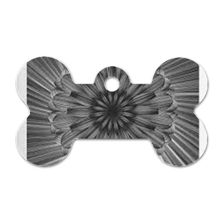 Sunflower print Dog Tag Bone (One Side)