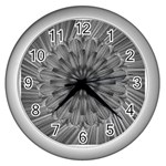 Sunflower print Wall Clock (Silver) Front