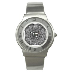 Sunflower Print Stainless Steel Watch by NSGLOBALDESIGNS2