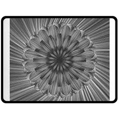 Sunflower Print Double Sided Fleece Blanket (large)  by NSGLOBALDESIGNS2